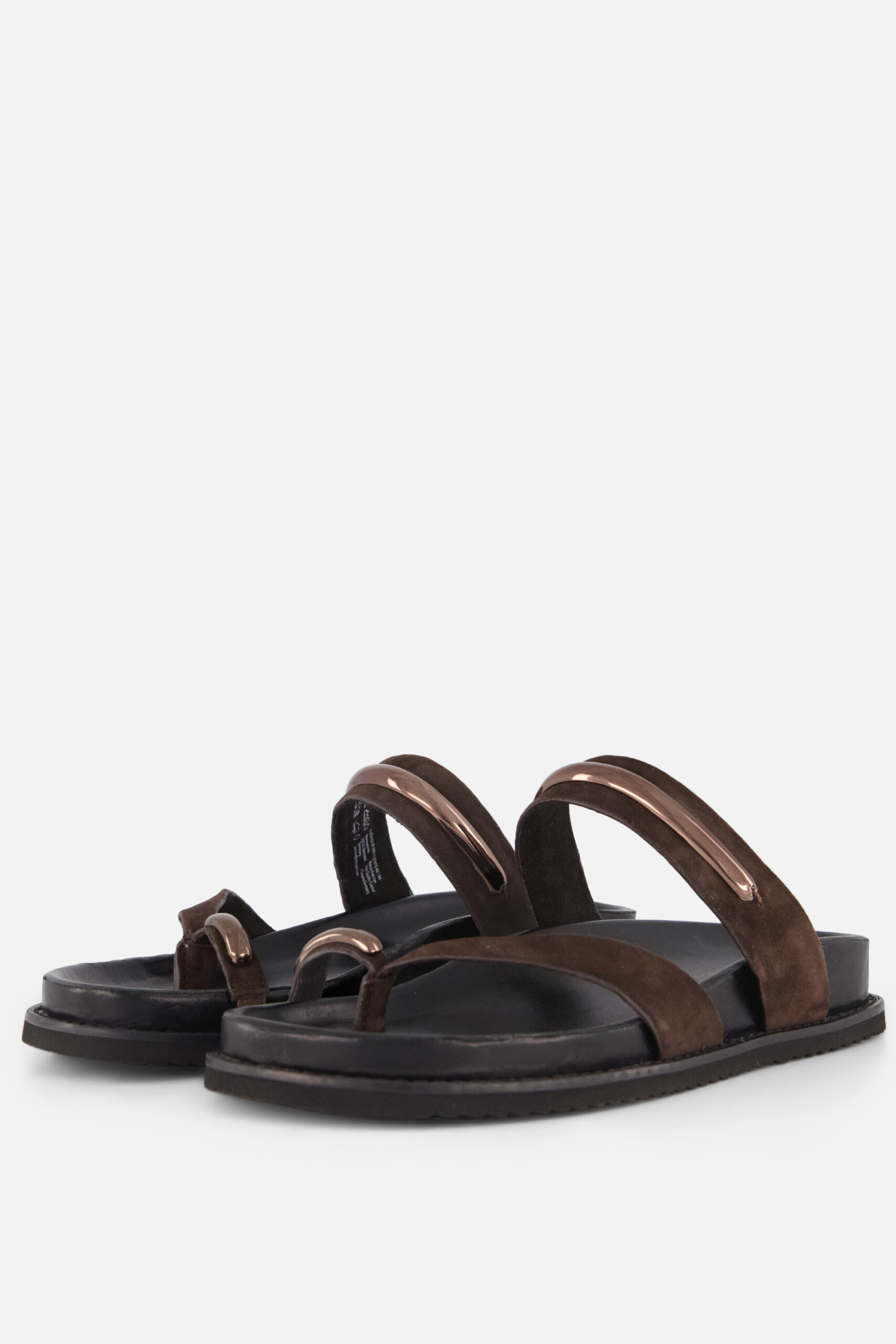 Tamaris Toe Loop Slippers bruin Suède