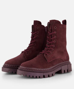 Tamaris Veterboots rood Suede