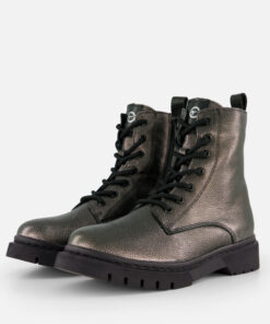 Tamaris Veterboots zilver Textiel